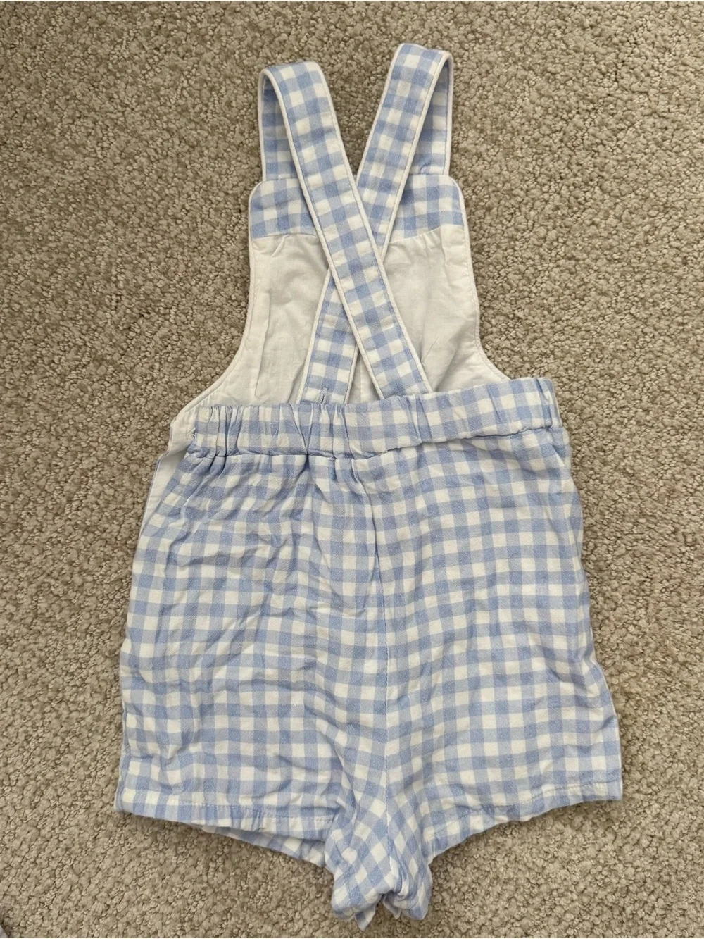 Lot of Minnow Baby Boys Cotton Romper Bubbles 18-24 Months blue stripe gingham